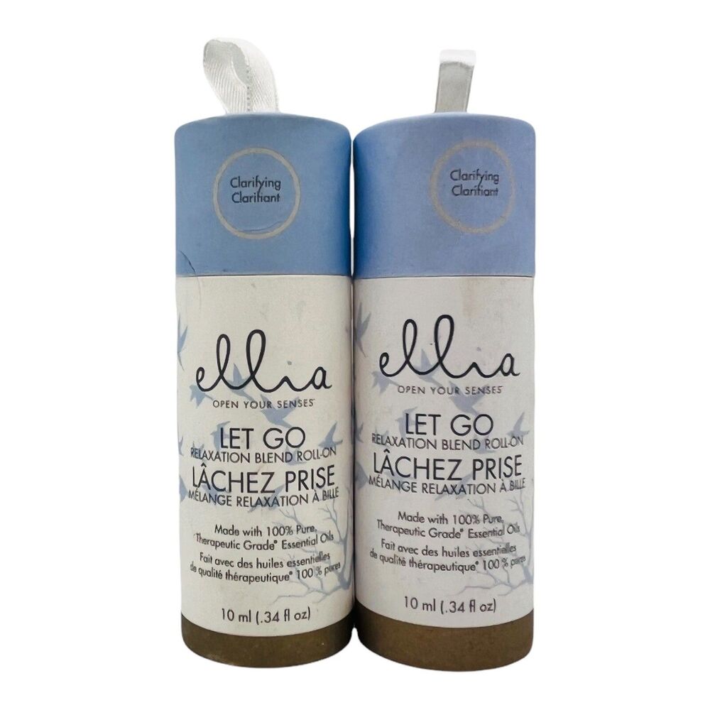2x Ellia Let Go Relaxation Roll-On Therapeutic Grade Essential Oil 10 ml 0.34 oz